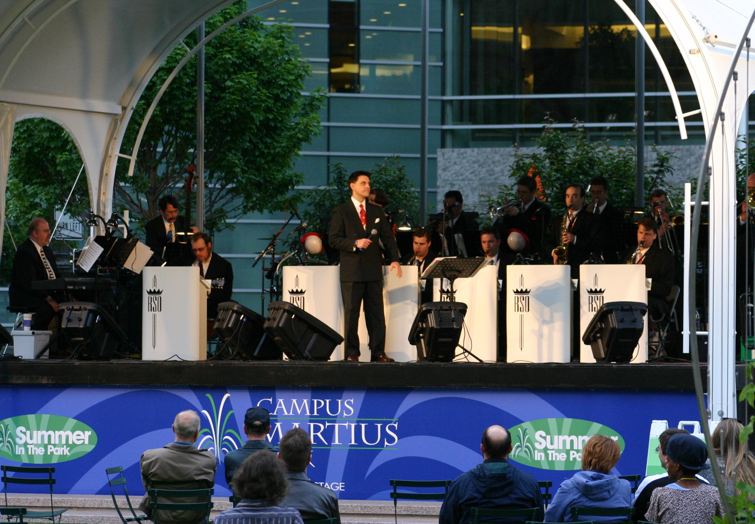 Rhythm Society performing at Campus Martius Park, Detroit, Michigan